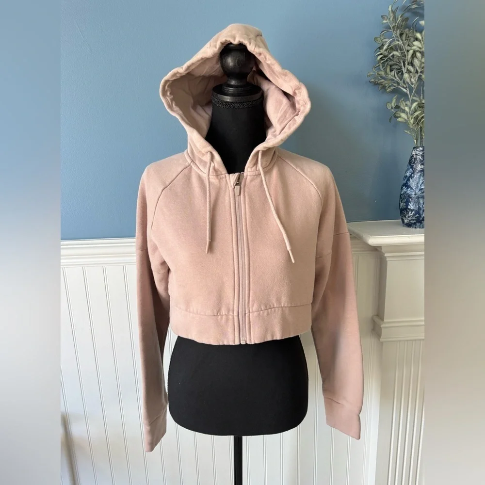 HARD TO FIND Gymshark Legacy Fitness Cropped Hoodie ~ Small ~ Blush Pink 🌸💕 - Picture 2 of 5